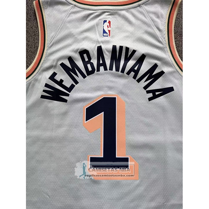 Camiseta San Antonio Spurs Victor Wembanyama NO 1 Ciudad 2024-25 Verde
